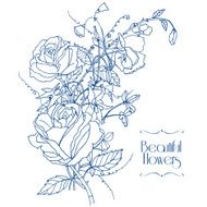 Vintage flowers sketch