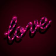 Glowing neon sign - Love