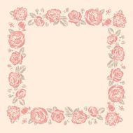 Roses Frame Stencil