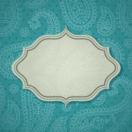 Frame in the background with paisley pattern N2