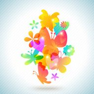 Colorful spring background design Vector illustration