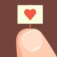 Love heart sign valentine illustration