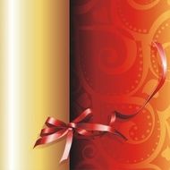 Holiday background with a red ribbon