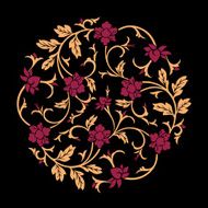vector floral ornament N2