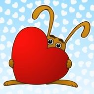 Bunny With Heart N3