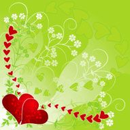 Valentine floral background vector