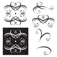 Set of Decorative Flourishes Embellishments