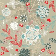 romantic vector floral background