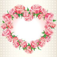 Roses heart frame N6