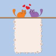 Lover Cats and Frame