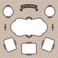 Vintage background photo frames with decorative ornament N5