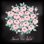 Vintage card with a bouquet of roses N6