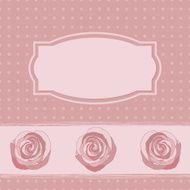 Pink frame with roses