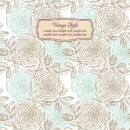 vintage floral card with rose N6
