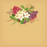 Spring Vintage greeting vector card