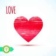 Watercolor paint heart Vector N5