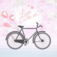 romantic bicycle with balloons