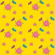 Yellow floral pattern N2