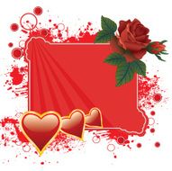 Roses and hearts background