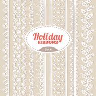 Set of holiday ribbons N6
