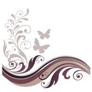 Floral graphic design card