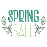 spring sale isolated on white background