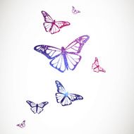 Vector background with butterflies N2