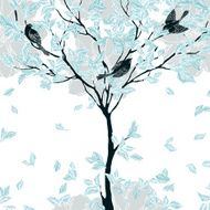 Decorative background with trees N2