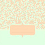 card with plant otnament pastel color N2