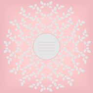 Floral card with leaves N3