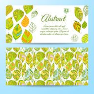 Nice floral greeting card with leaves N57