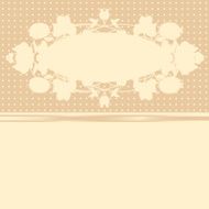 beige card with abstract floral ornament N2