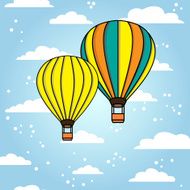 Vector background with air balloons N6