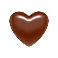 Glossy vector chocolate heart bonbon N2