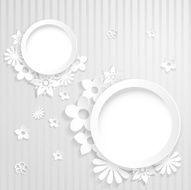 Paper flowers with two rings N2