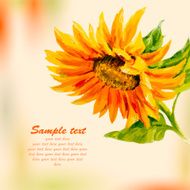 Oil painting Sunflower Greeting Card