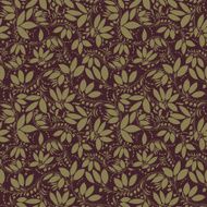 gold berry and flower silhouette N3