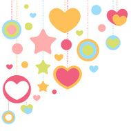 Cute congratulation card with border of hearts N3