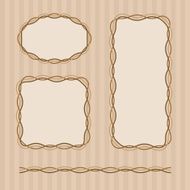 Frame set in brown colors
