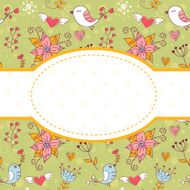 Lovely colorful invitation postcard N7