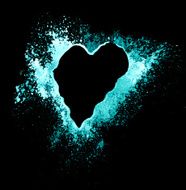 Heart Splatter- blue