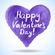 Watercolor heart isolated on background N6
