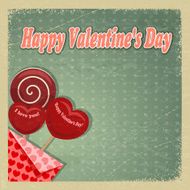 Retro card for Valentine&#039;s Day eps10