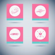 Valentine&#039;s Day vector poster N188