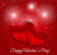 Happy Valentines Day card with heart Vector illustration N133