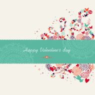Valentine`s day banner greeting card