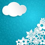 Background with paper flowers N14