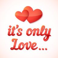 Realistic vector love sign with shadow N2