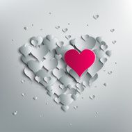 Valentines day Abstract paper hearts Love N7