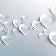Valentines day Abstract paper hearts Love N8